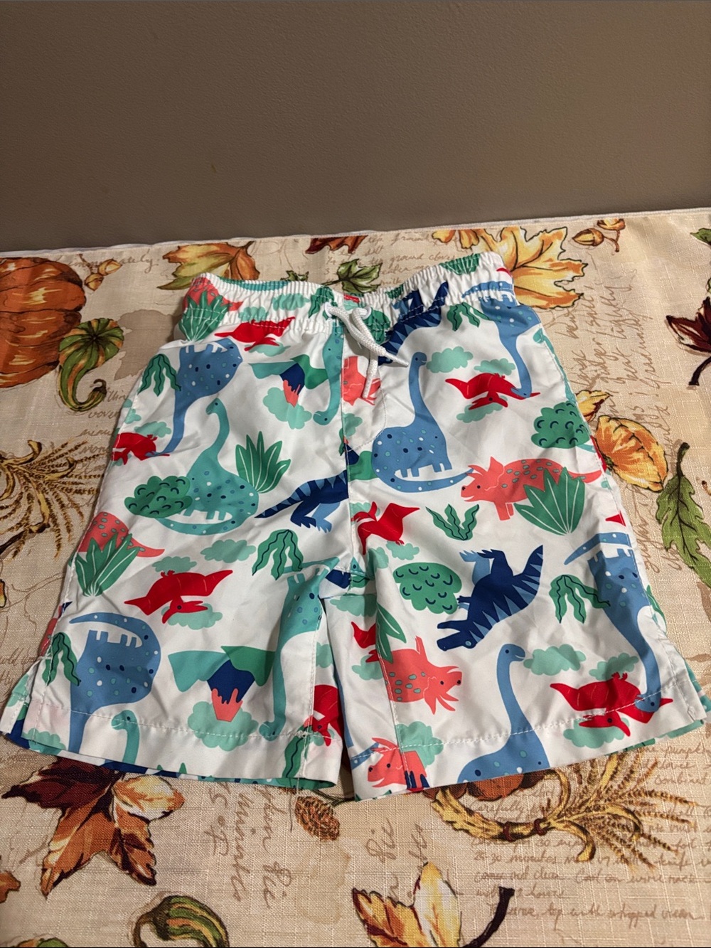 Place Sport Kids Floral Swim Trunks in Aqua, Red, White